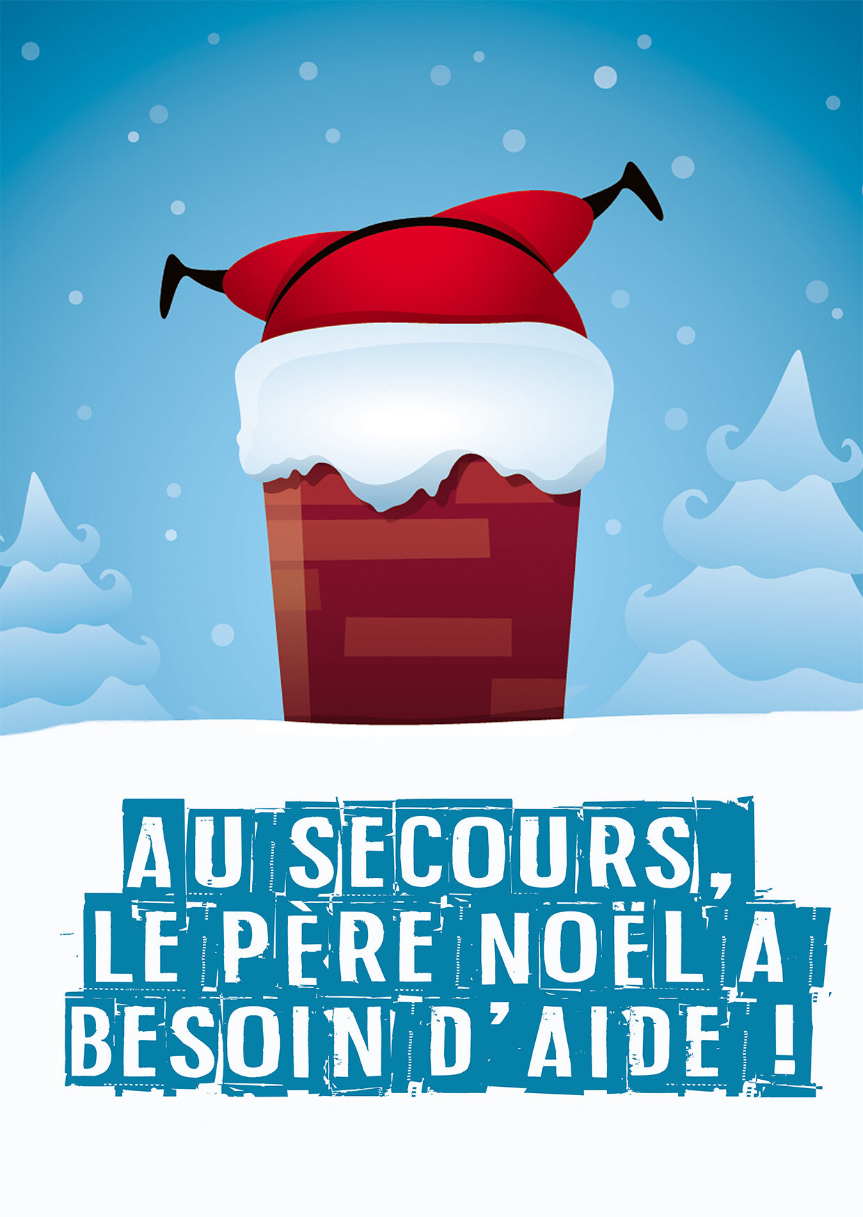 Affiche du spectacle Au secours, le Père Noël a besoin d'aide ! à la Comédie du Finistère
