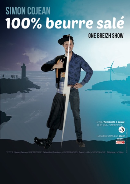 Affiche du spectacle Simon Cojean — 100% beurre salé à la Comédie du Finistère