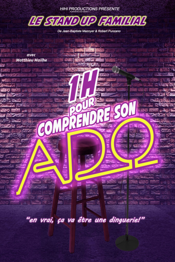 Affiche du spectacle 1 heure pour comprendre son ado à la Comédie du Finistère