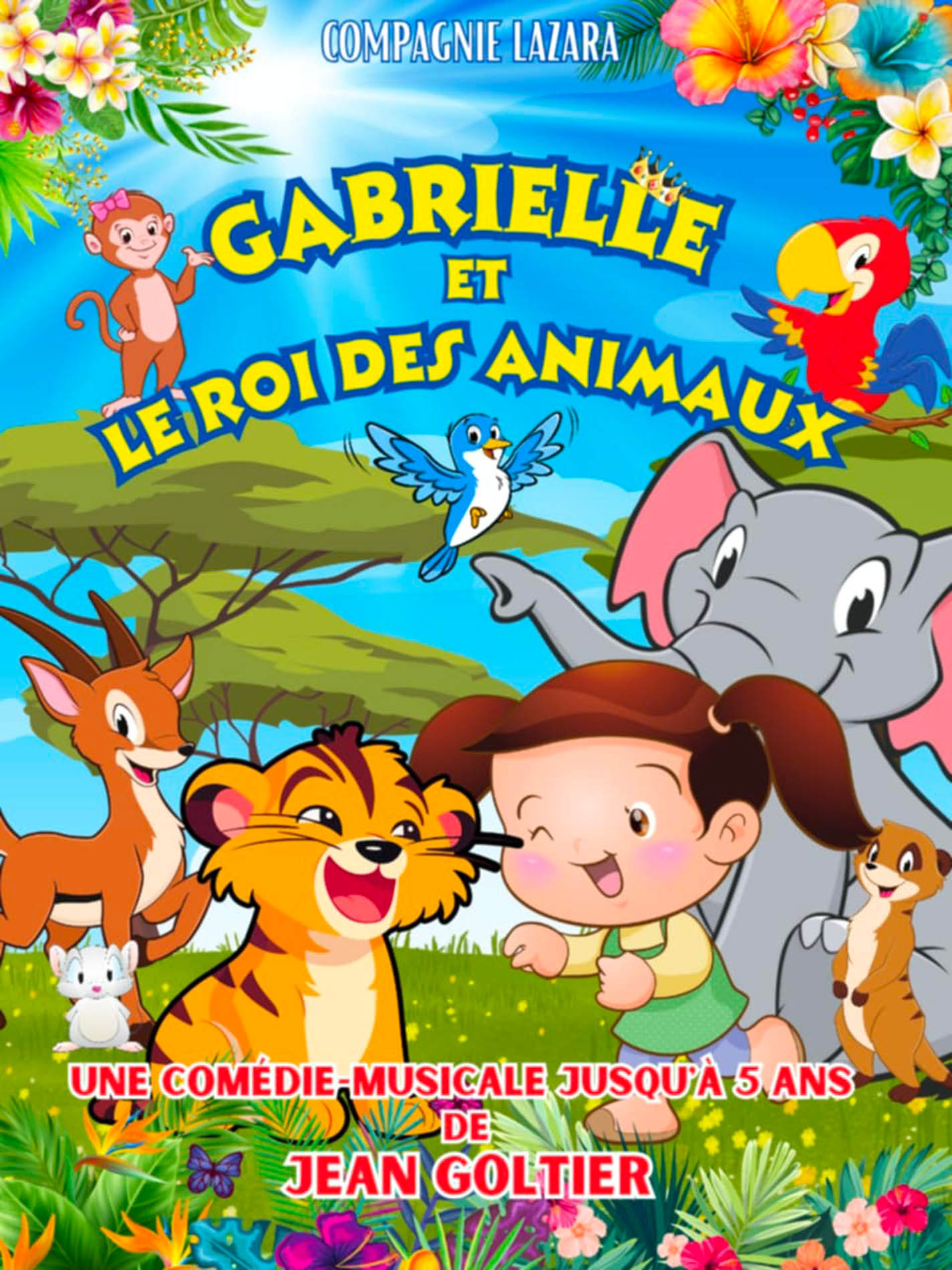 Affiche du spectacle Gabrielle et le roi des animaux à la Comédie du Finistère