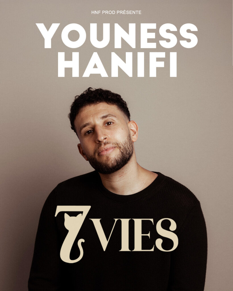 Affiche du spectacle Youness Hanifi – 7 vies à la Comédie du Finistère