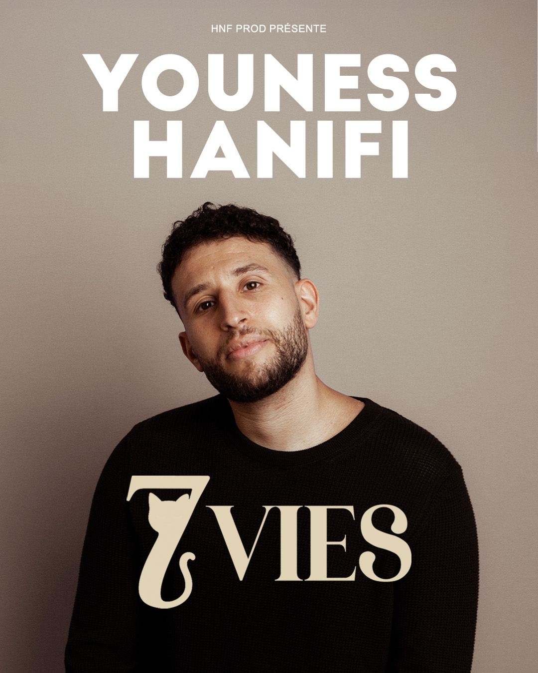 Affiche du spectacle Youness Hanifi – 7 vies à la Comédie du Finistère