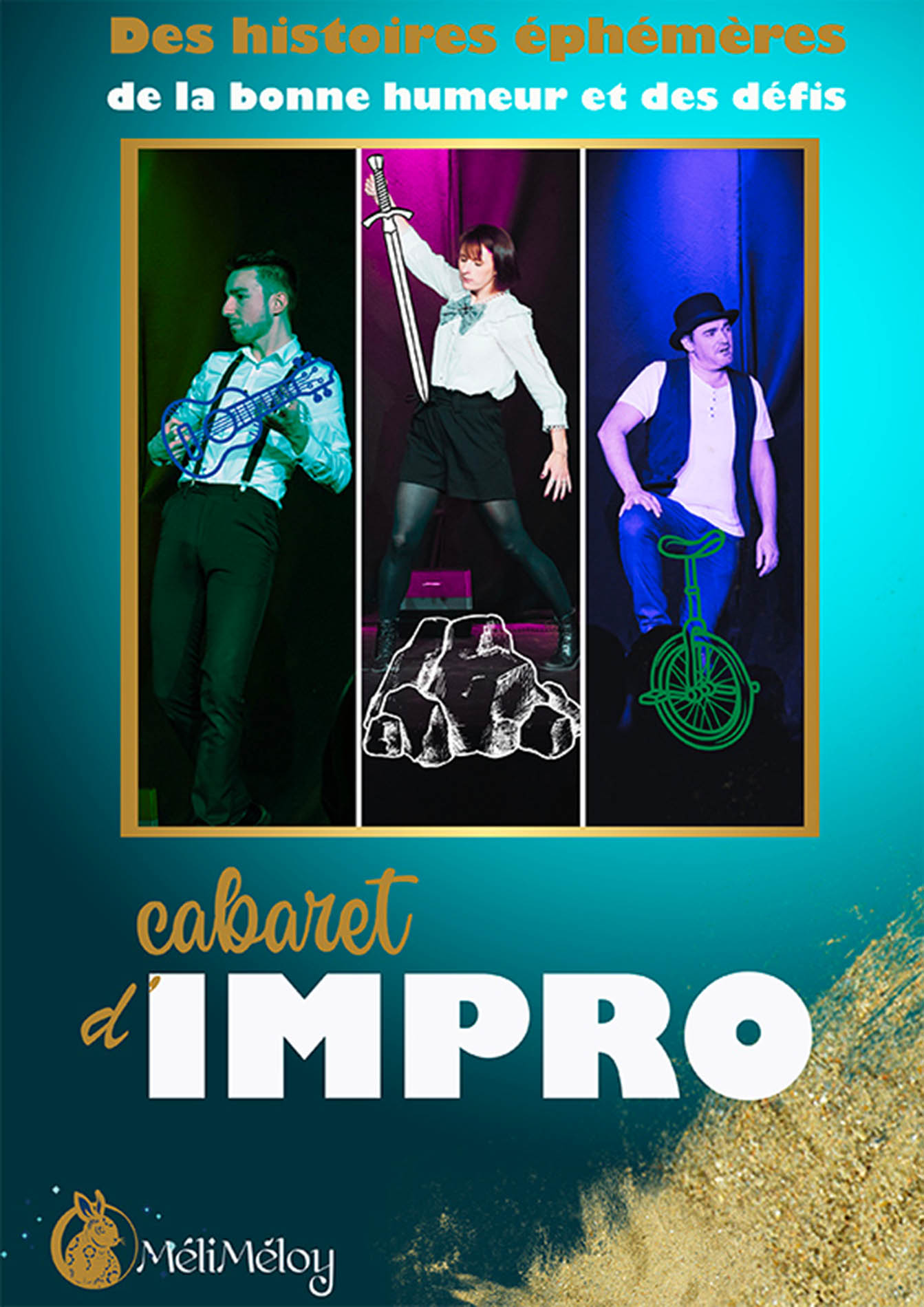 Affiche du spectacle Cabaret impro à la Comédie du Finistère