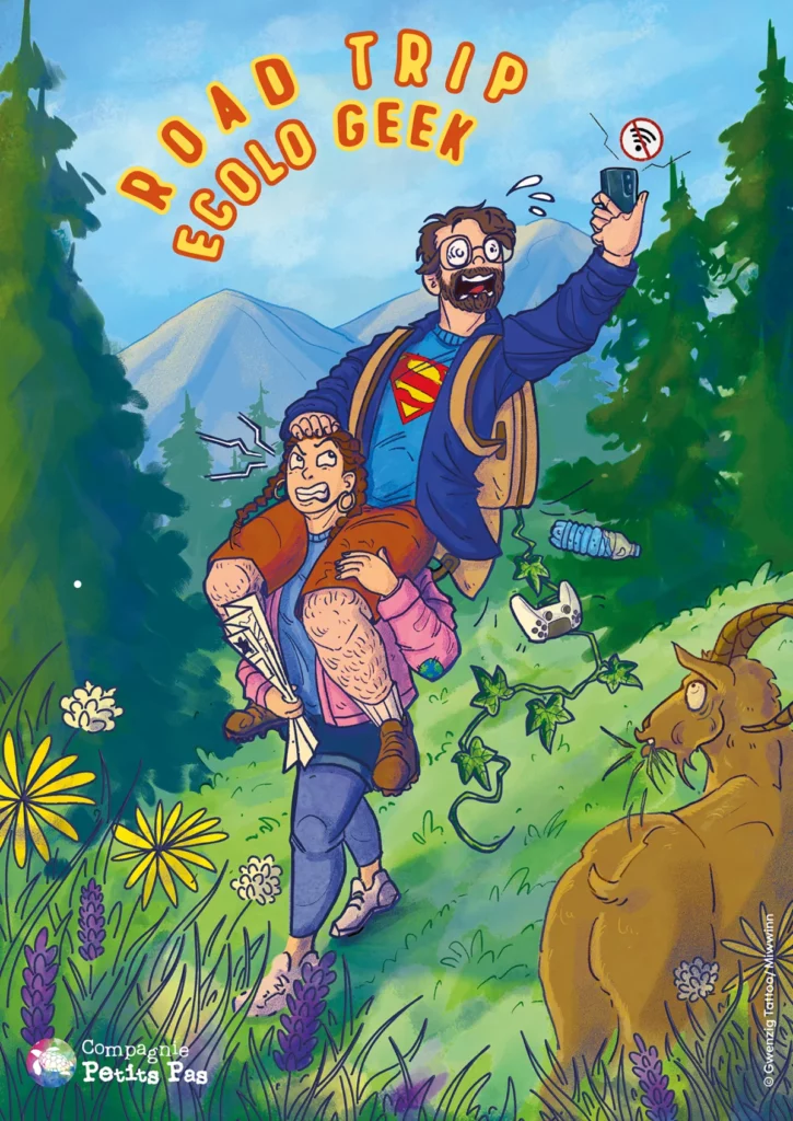 Affiche du spectacle Road Trip Ecolo Geek à la Comédie du Finistère