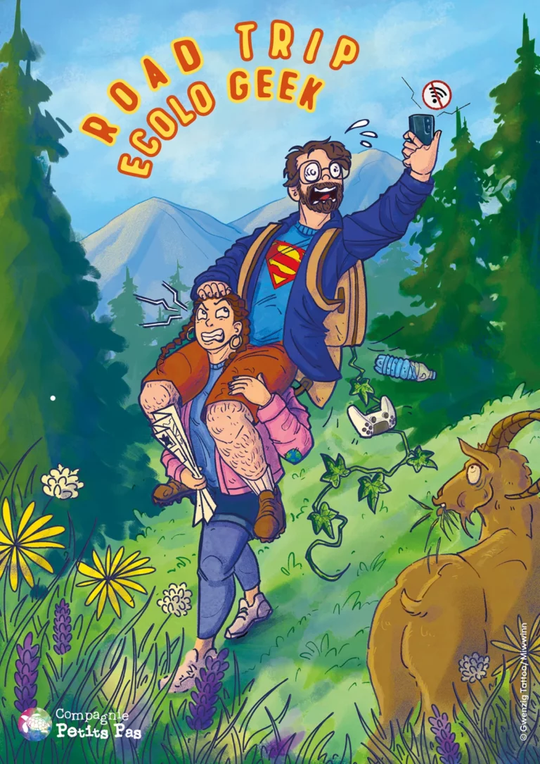 Affiche du spectacle Road Trip Ecolo Geek à la Comédie du Finistère